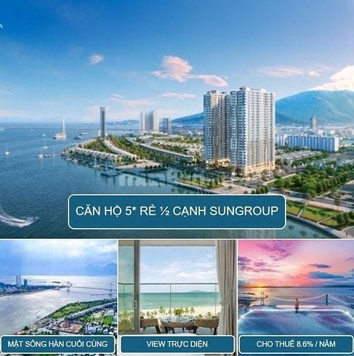 Căn 1pn cao cấp,giá rẻ nhẩt thị trường tại PENINSULA ĐÀ NẴNG View Sông