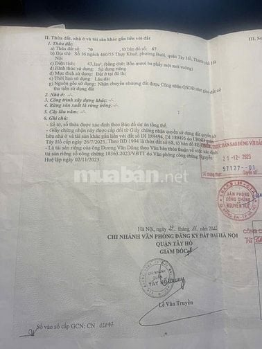 Chính chủ bán nhà 6 tầng thang máy số 16 ngách 55 ngõ 460 Thuỵ Khuê