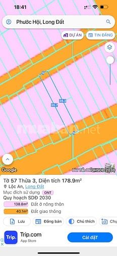 🏖️ BÁN 2 LÔ ĐẤT LIỀN KỀ – NGAY CHỢ LỘC AN – CÁCH BIỂN CHỈ 300M