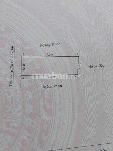 Bán lô đất 98,6m2 mặt trục tổ 8, thị trấn An Dương, 2,7 tỷ