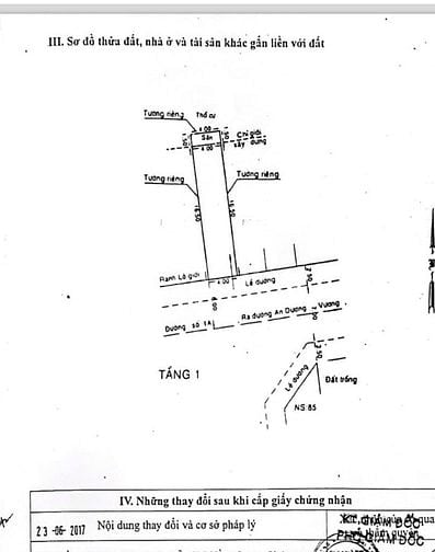 MT ĐƯỜNG 1A KHU LÝ CHIÊU HOÀNG GIÁP Q6, Dt 4 x 18m