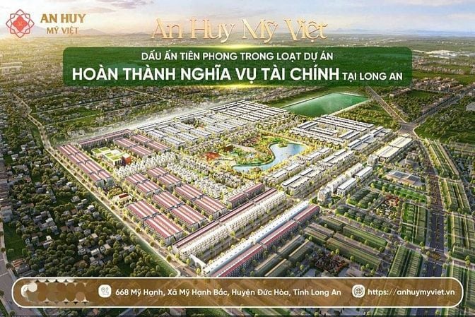 ĐẤT NỀN AN HUY MỸ HẠNH BẮC ĐỨC HOÀ ,100M2 GIÁ :1,950 TR
