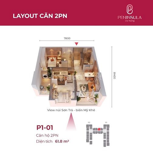 Căn Hộ 2PN Tầng Cao View Biển – Giá tốt nhất Giỏ Hàng, Sở Hữu Ngay!
