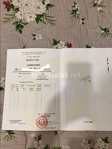 Bán lô đất mặt tiền đường 86(nhựa) Tân Phú Trung,Củ Chi
