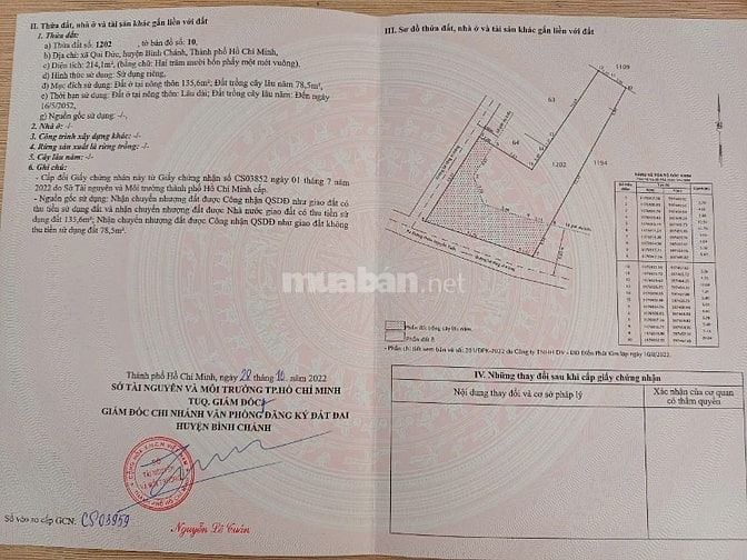 CHÍNH CHỦ CẦN BÁN GẤP 7 LÔ ĐẤT THỔ CƯ