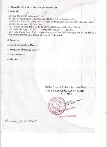 Bán đất Trịnh Đình Thảo, TP Bà Rịa