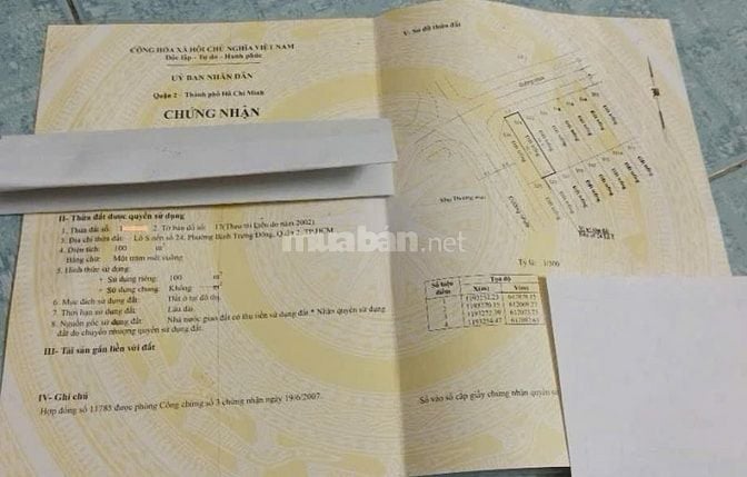 Bán đất dự án 10 mẫu Quận 2 cũ đường Nguyễn Duy Trinh (100m2) 10.5 tỷ