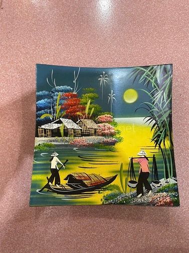 nhận gia công hộp bánh sơn mài, tranh sơn mài, hộp name card sơn mài