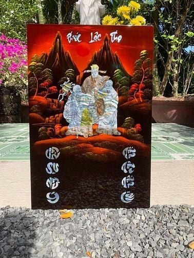 nhận gia công hộp bánh sơn mài, tranh sơn mài, hộp name card sơn mài