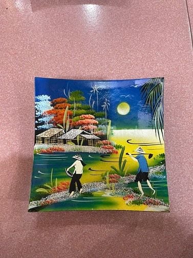 nhận gia công hộp bánh sơn mài, tranh sơn mài, hộp name card sơn mài