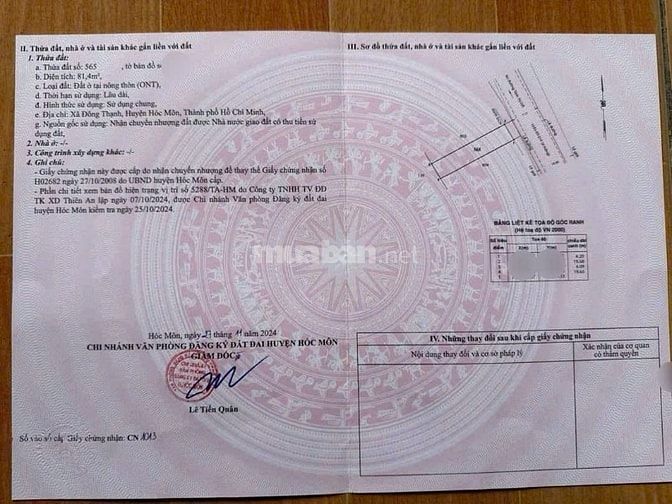CẦN TIỀN ĐỂ XOAY NỢ NGÂN HÀNG NÊN BÁN NHÀ Ở HÓC MÔN, GIÁ 1TỶ050,DT 81m