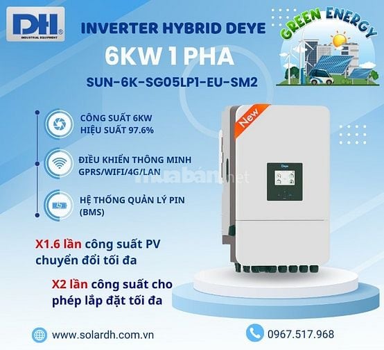 Inverter Deye Hybrid 6kW - Giải Pháp Tiết Kiệm Điện Thông Minh