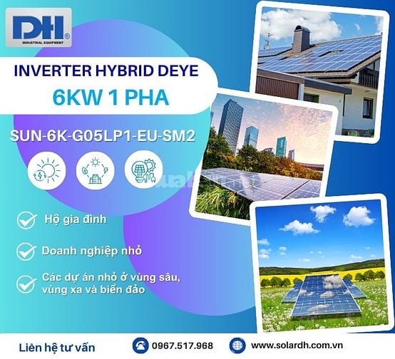 Inverter Deye Hybrid 6kW - Giải Pháp Tiết Kiệm Điện Thông Minh