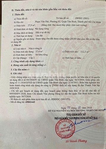 BÁN NHÀ GÓC 2 MẶT HXH PHẠM VĂN HAI 5TẦNG NGAY CHỢ PHẠM VĂN HAI 6 TỶ850