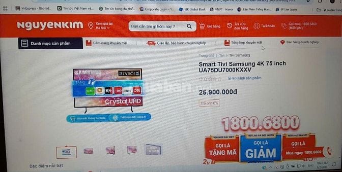 Bán lại TV Samsung mới nguyên hộp do không có nhu cầu sử dụng