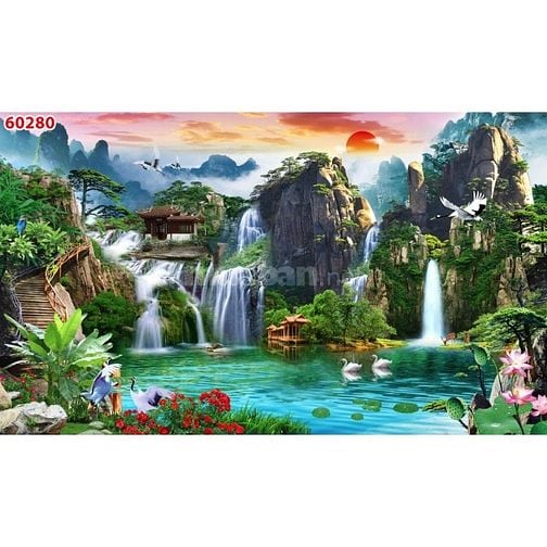 tranh gạch 3d ốp tường rào - CCX54