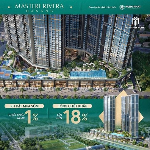 Căn hộ Masteri Rivera Đà Nẵng - Chiết khấu 18% - Hỗ trợ lãi 33 Tháng