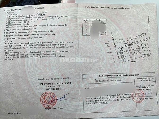 Bán đất 2 mặt tiền đường Nguyễn Tuyển Quận 2 giá 38 tỷ