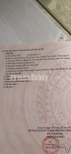 Bán đất thổ Châu Thành-Long An