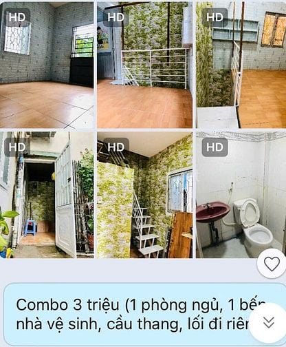 Cho thuê nha Bình Thạnh nguyên căn 3 triệu (1 nhà) và  7 triệu (1 nhà)