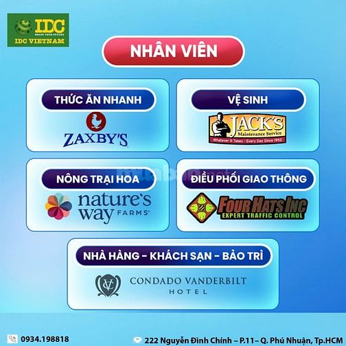 CƠ HỘI ĐỊNH CƯ MỸ VỚI CÁC JOB EB3 UY TÍN, HỢP PHÁP