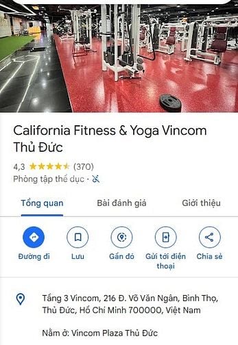 CTY HNK tuyển nữ tạp vụ làm tại phòng tập gym Califonia (võ văn vân)
