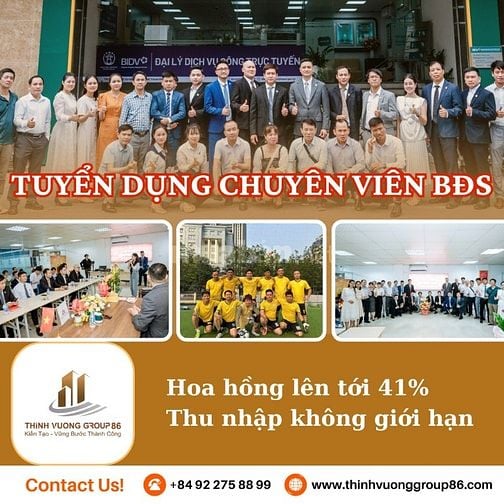 công ty Thịnh Vượng group 86 cần tuyển 1 trợ lý hành chính nhân sự