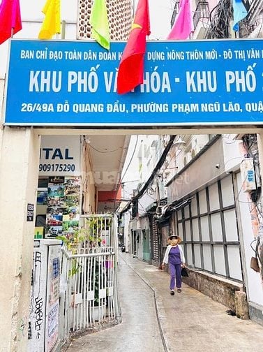 Bán nhà khu Bùi viện, Quận 1, 2 lầu giá 4.95 tỷ