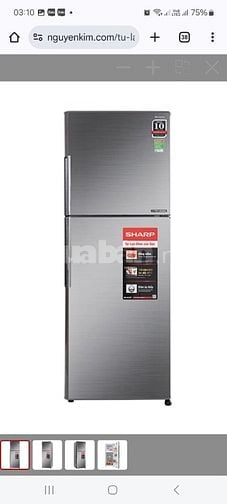 BÁN GẤP TỦ LẠNH SHARP INVERTER SJ - X316E 316L 2 CỬA MỚI 90 DÙNG TỐT