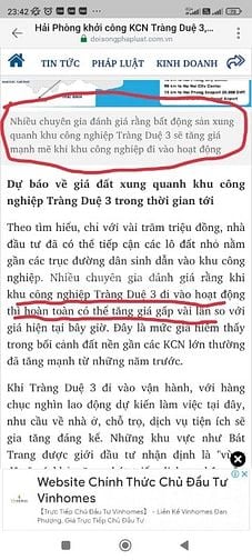 Đất nền F0 ngay cửa ngõ KCN Tràng Duệ 3 - Cơ hội sinh lời đón sóng KCN