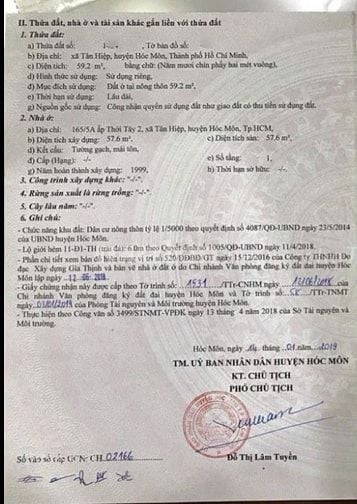 cần bán nhà 1 trệt 1 lầu còn mới 59m2 ở Tân Hiệp - Hóc Môn giá 725tr