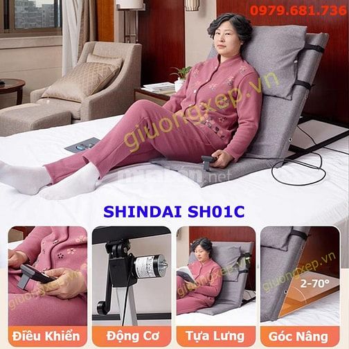 SHINDAI giúp người bệnh tự Nằm - Ngồi dậy dễ dàng chỉ với 1 nút bấm