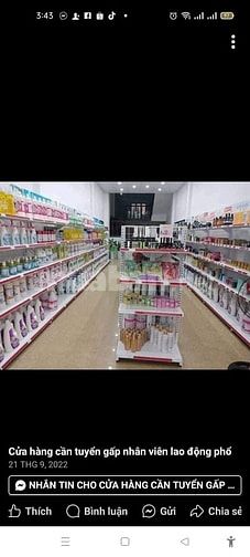 TUYỂN NHÂN VIÊN LDPT LÀM VIỆC TẠI KHU VỰC SIÊU THỊ QUẬN BÌNH TÂN 