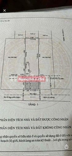 Bán nhà rộng hẻm xe hơi (6x25) 904 NGUYỄN KIỆM p3 Gò Vấp Bệnh viện 175