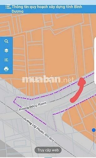 bán nhà mặt tiền 10 x 65  đường vào KCN tân đông hiệp B rộng 25 m 