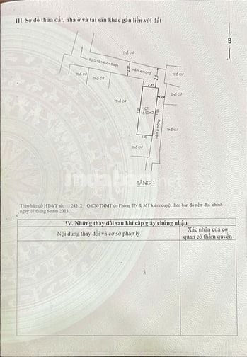 Nhà Sổ Hồng Riêng 1 Trệt Lầu suốt 2,4x7m hẻm 373 Trần Xuân Soạn