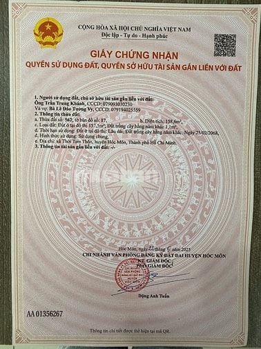 Bán gấp lắm 2 lô liền nhau dt 5.5*19m và 8*19m. Thới Tam Thôn hocmon 