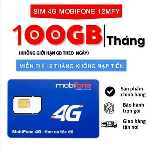 Sim 4G 5G Mobifone +5gb/Ngày, 500gb/Tháng