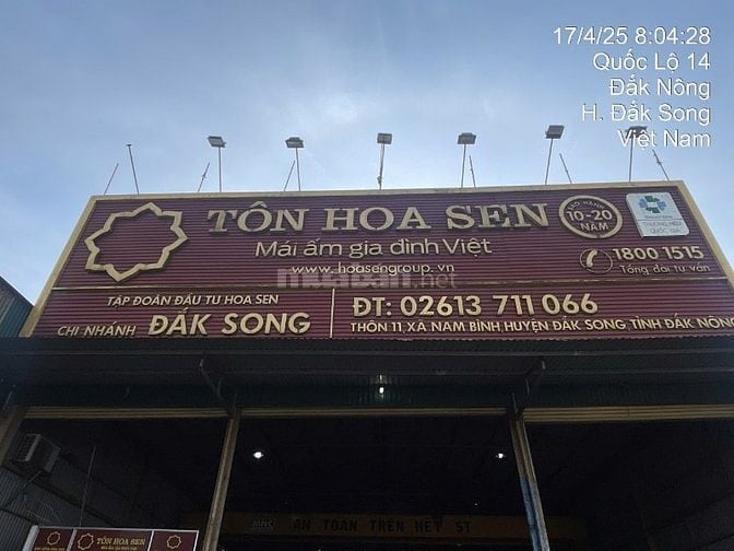 Công Ty CP Tập đoàn Hoa Sen Chi Nhánh tỉnh Đắk Nông tuyển NVKD, NV K