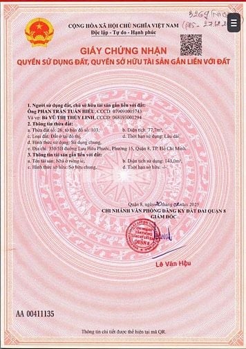 3 tầng đúc Lưu Hữu Phước p15 Q8- shr hiện hữu 77,7m2 , NH hỗ trợ 3,5ỷ