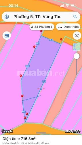 Bán đất mặt tiền Trần Phú View Biển Vũng Tàu giá 174 tỷ