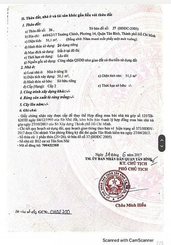 Bán 2 căn nhà 449/62/17 Trường Chinh, P.14, Q.Tân Bình
