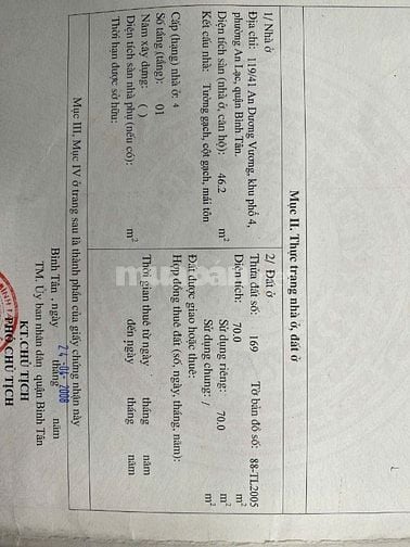 Bán nhà mặt tiền đường An Dương Vương, Phường An Lạc, Quận Bình Tân