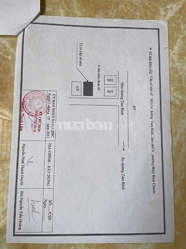 Bán nhà Tam Bình - Hiệp Bình Chánh - Thủ Đức ( Sổ đỏ chung).