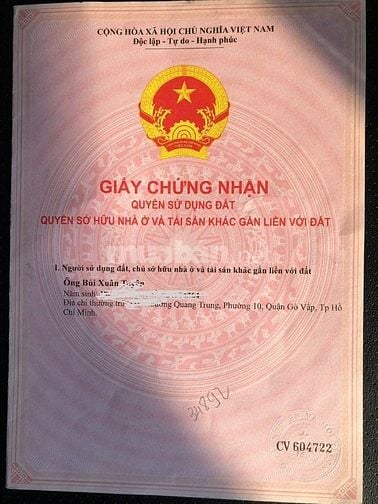 Bán đất ngay ngã 4 Phạm Văn Cội với đường 490, 10x43m, thổ cư 100%