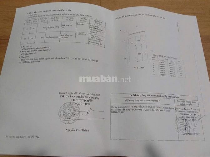 Bán nhanh lô đất Mặt Tiền đường Nguyễn Duy Trinh DT 130m2, Sổ Riêng