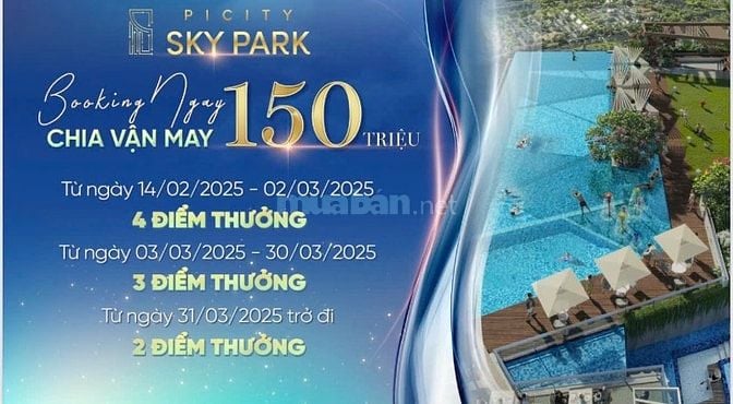 Mở bán dự án Picity Sky Park , Dĩ An , Bình Dương . Gía 380tr sở hữu