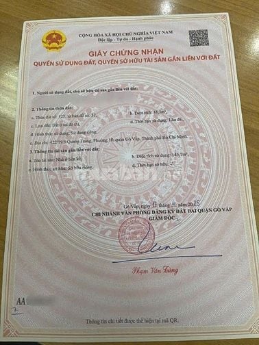 Bán nhà mới rẻ đẹp 4 tầng hxh (4x10) 448/14 QUANG TRUNG p10 Gò Vấp 