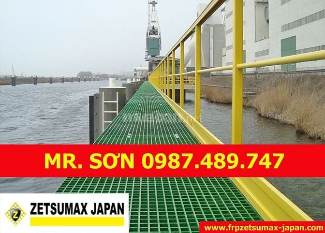 mua Tấm Sàn Ô Lưới Frp Grating, sàn lót composite, tấm frp grating