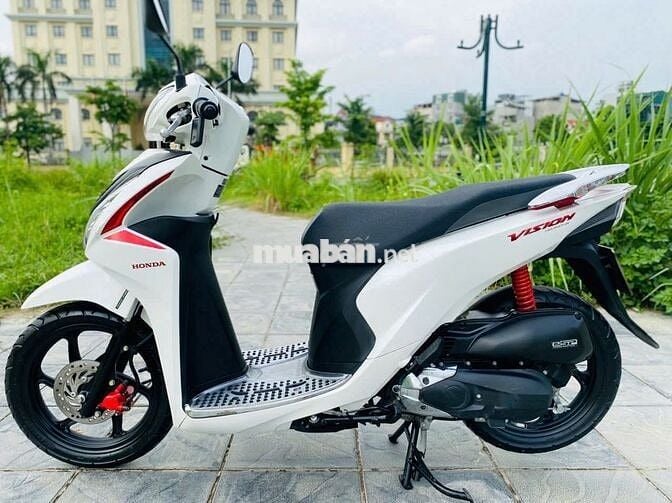 HONDA VISION TRẮNG ĐỎ XE NGUYÊN BẢN 2021